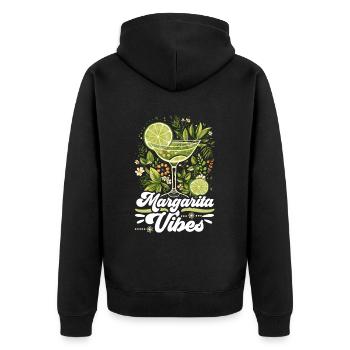 Margarita Lover Alkoholtrinker Mexikanischer Cocktail - Unisex Premium Bio Zip Hoodie - Schwarz - Hinten - Nico (187cm)