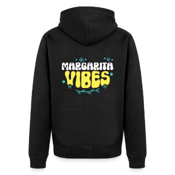 Margarita Lover Alkoholtrinker Mexikanischer Cocktail - Unisex Premium Bio Zip Hoodie - Schwarz - Hinten - Nico (187cm)