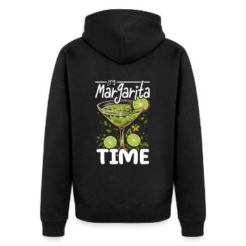 Margarita Lover Alcohol Drinker Mexican Cocktail - Unisex Premium Organic Zip Hoodie - black - Back - Nico (187cm)