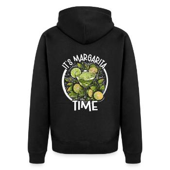 Margarita Lover Alkoholtrinker Mexikanischer Cocktail - Unisex Premium Bio Zip Hoodie - Schwarz - Hinten - Nico (187cm)