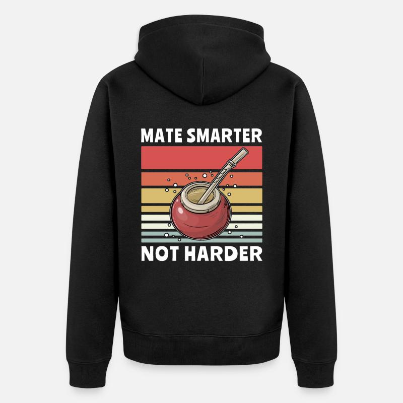 Mate Tee Teetrinker - Unisex Premium Bio Zip Hoodie - Schwarz