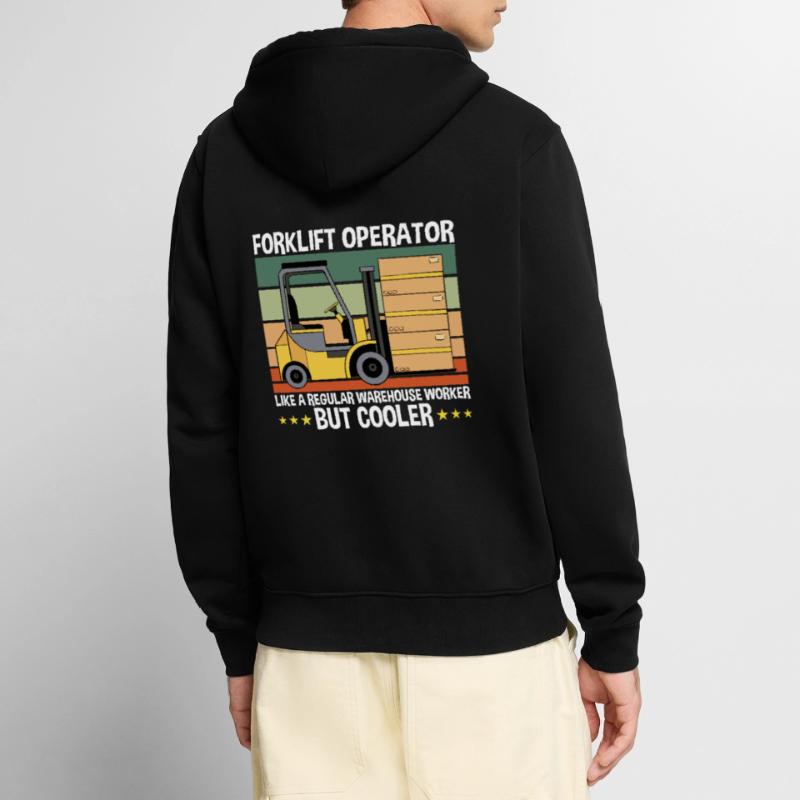 Forklift Operator Gabelstaplerfahrer Unisex Premium Bio Zip Hoodie