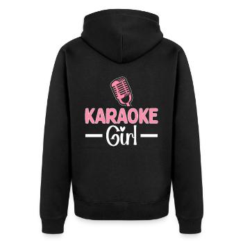 Drôle de chanteur amateur de musique karaoké - Veste à capuche bio Premium Unisexe - noir - Dos - Nico (187cm)
