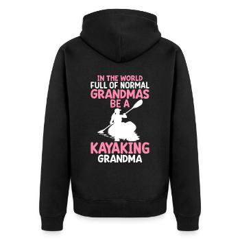Kayak Granny Kayaker Granny - Veste à capuche bio Premium Unisexe - noir - Dos - Nico (187cm)