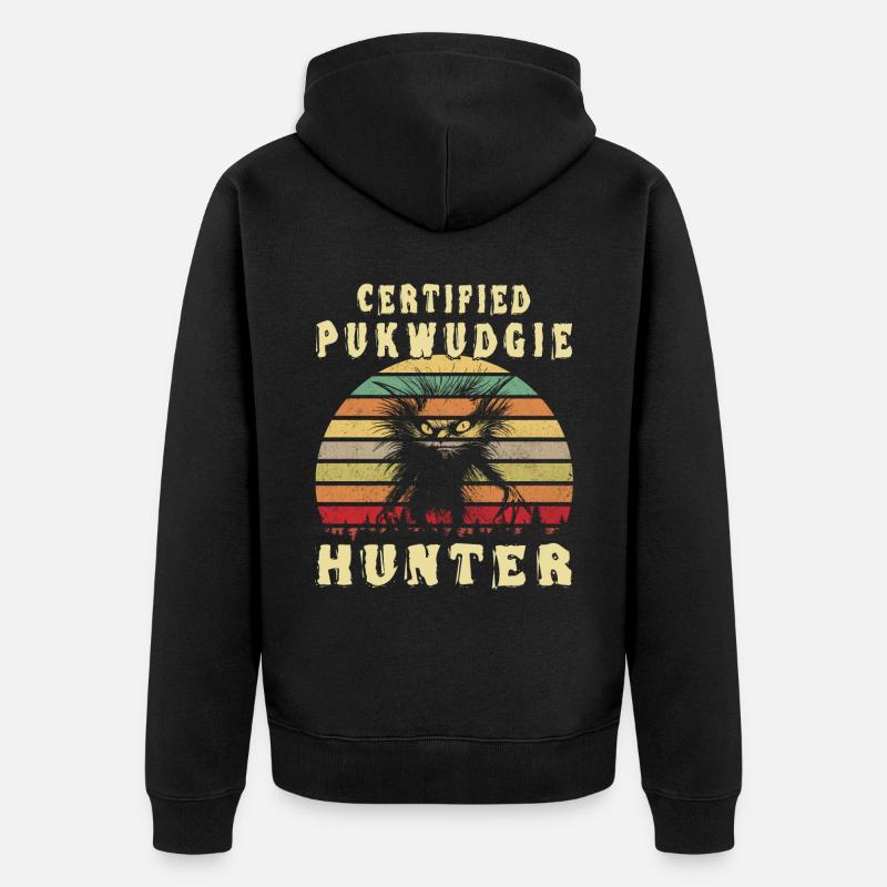 Chasseur certifié Pukwudgie - Cryptozoologie - - Veste à capuche bio Premium Unisexe - noir