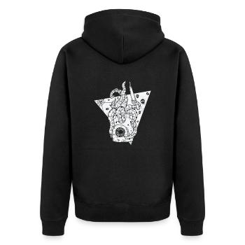 Horreur Gothique Horreur Mélancolie - Veste à capuche bio Premium Unisexe - noir - Dos - Nico (187cm)