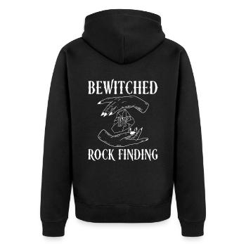 Geologist Stone Collector Stones Geology Halloween - Unisex Premium Organic Zip Hoodie - black - Back - Nico (187cm)