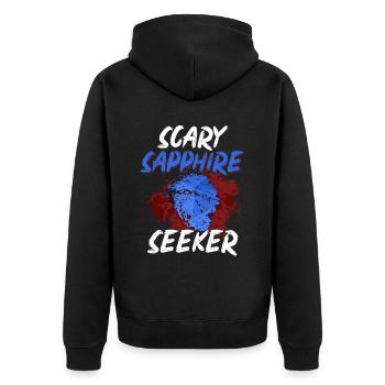 Geologist Stone Collector Stones Geology Halloween - Unisex Premium Organic Zip Hoodie - black - Back - Nico (187cm)