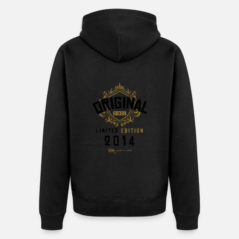 2014 Anniversaire en édition limitée - Veste à capuche bio Premium Unisexe - noir