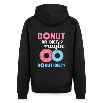 Beignets diététiques beignets - Veste à capuche bio Premium Unisexe - noir - Dos - Nico (187cm)