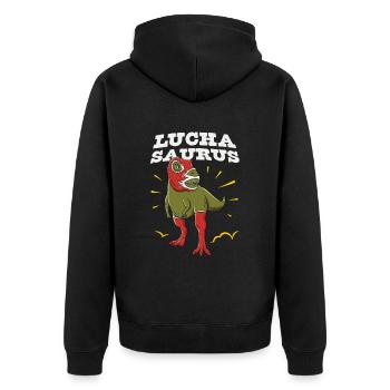 Mexikanischer Wrestling Wrestler Lucha Libre Maske - Unisex Premium Bio Zip Hoodie - Schwarz - Hinten - Nico (187cm)