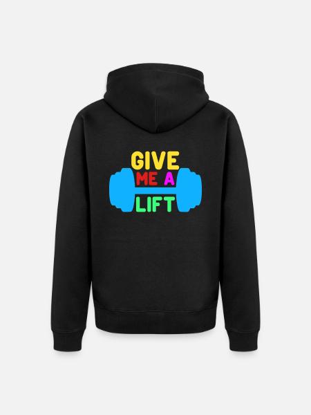 Bodybuilder Saying Fitness Gym - Unisex Premium Organic Zip Hoodie - black