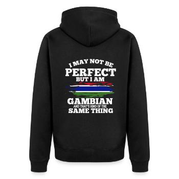 Gambie - Veste à capuche bio Premium Unisexe - noir - Dos - Nico (187cm)
