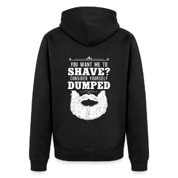 Amant de barbe Homme barbu que vous voulez - Veste à capuche bio Premium Unisexe - noir - Dos - Nico (187cm)