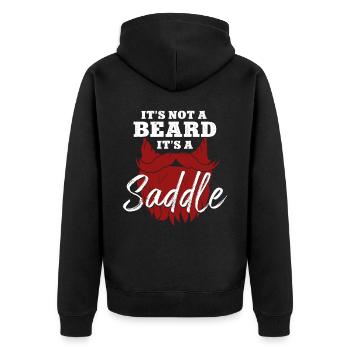 Beard Lover Bearded Man Ginger - Unisex Premium Organic Zip Hoodie - black - Back - Nico (187cm)