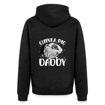 Propriétaire de cochon d’Inde - Papa cochon d’Inde - Veste à capuche bio Premium Unisexe - noir - Dos - Nico (187cm)