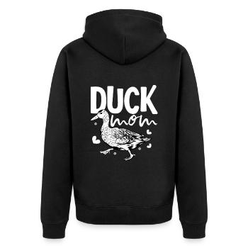 Propriétaire de canard - maman canard - Veste à capuche bio Premium Unisexe - noir - Dos - Nico (187cm)