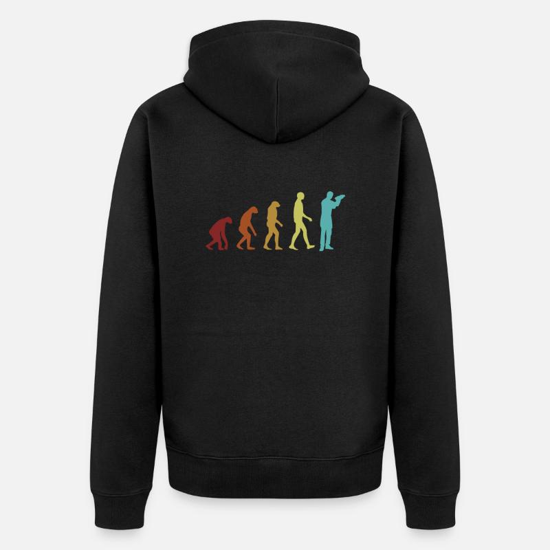 Bartender Evolution Barmann Bartender Mixologist - Unisex Premium Bio Zip Hoodie - Schwarz
