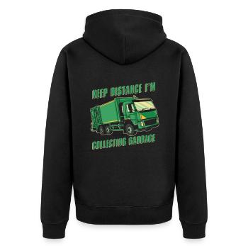 Camionneur Camionneur Camionneur Chauffeur - Veste à capuche bio Premium Unisexe - noir - Dos - Nico (187cm)