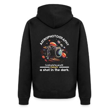 Astrophotographie Caméra Astronomie astronomique - Veste à capuche bio Premium Unisexe - noir - Dos - Nico (187cm)