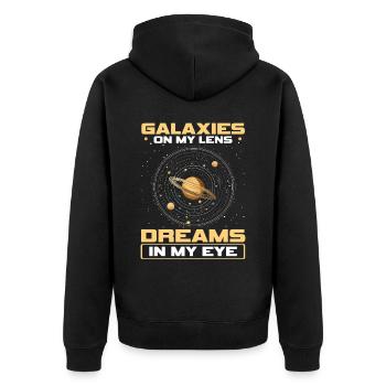 Astrophotographie Appareil photo Astronomie astronomique - Veste à capuche bio Premium Unisexe - noir - Dos - Nico (187cm)
