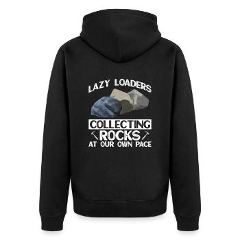Géologue Pierre collectrice Pierres Géologie Minéraux - Veste à capuche bio Premium Unisexe - noir - Dos - Nico (187cm)