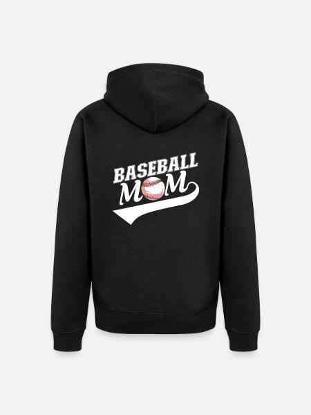 Baseball Baseball Mom - Unisex Premium Organic Zip Hoodie - black