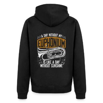 Euphonium Eufonium Euphoniste - Veste à capuche bio Premium Unisexe - noir - Dos - Nico (187cm)