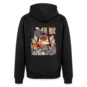 Kaiju Sumo Wrestler Monstres Anime Japonais - Veste à capuche bio Premium Unisexe - noir - Dos - Nico (187cm)