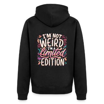 Je suis une Vintage Grafitti en édition limitée Déclaration - Veste à capuche bio Premium Unisexe - noir - Dos - Nico (187cm)