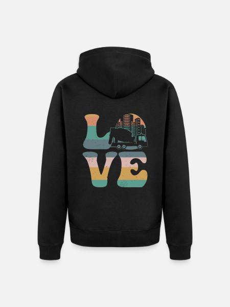 Cement Mixer Concrete Mixer - Unisex Premium Organic Zip Hoodie - black