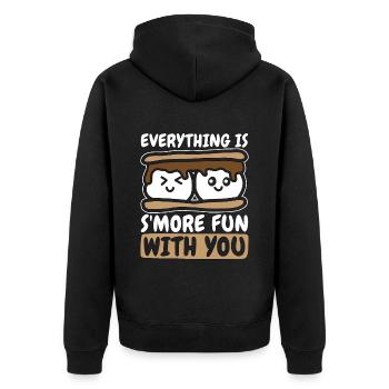 S’mores Tout est S’plus amusant avec toi Camping - Veste à capuche bio Premium Unisexe - noir - Dos - Nico (187cm)