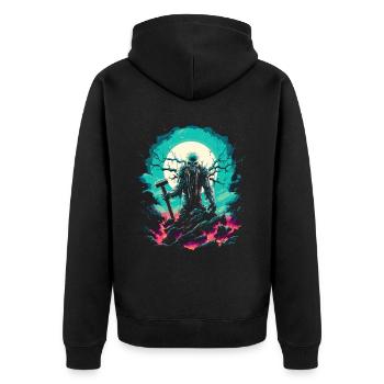 Le dieu du tonnerre sur votre Halloween Thor - Veste à capuche bio Premium Unisexe - noir - Dos - Nico (187cm)