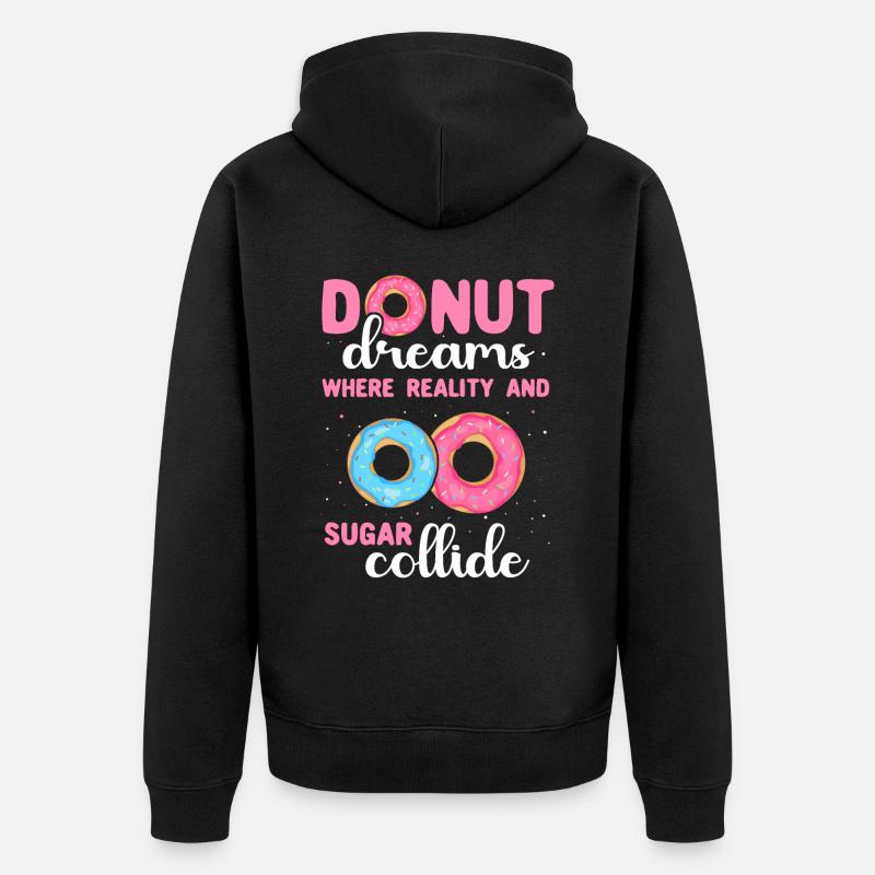 Donut Doughnut Donut Lover - Veste à capuche bio Premium Unisexe - noir