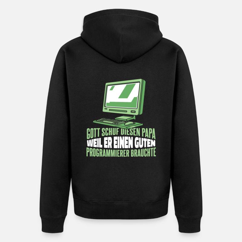 Entwickler Coder Programmierer - Unisex Premium Bio Zip Hoodie - Schwarz