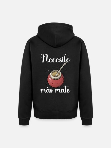 Mate Tee Yerba - Unisex Premium Bio Zip Hoodie - Schwarz