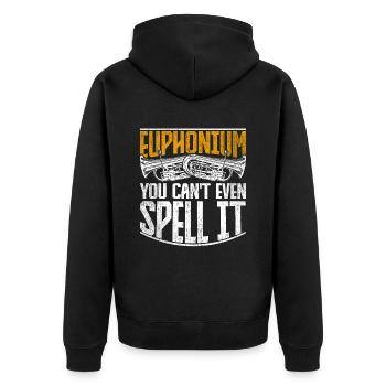 Euphonium vous ne pouvez même pas l’épeler - Veste à capuche bio Premium Unisexe - noir - Dos - Nico (187cm)