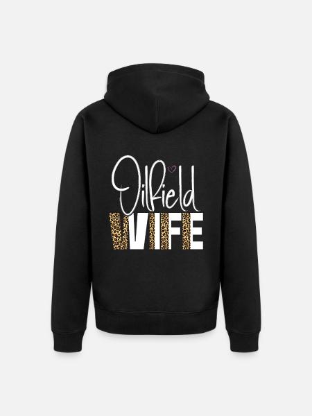 Ölfeldarbeiter Rig Roughneck Ölfeldfrau - Unisex Premium Bio Zip Hoodie - Schwarz