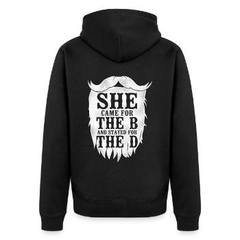 Amoureux de la barbe Homme barbu Elle est venue - Veste à capuche bio Premium Unisexe - noir - Dos - Nico (187cm)