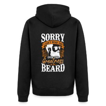 Amant barbe Homme barbu Désolé je - Veste à capuche bio Premium Unisexe - noir - Dos - Nico (187cm)