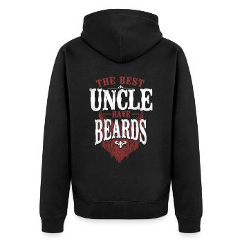 Amant barbe Homme barbu Oncle - Veste à capuche bio Premium Unisexe - noir - Dos - Nico (187cm)