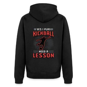 Kickball Oui je joue Kickball Besoin d’un Kick Balls - Veste à capuche bio Premium Unisexe - noir - Dos - Nico (187cm)