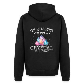 Lustige Edelstein -Chakra -Heilerin Spirituelle - Unisex Premium Bio Zip Hoodie - Schwarz - Hinten - Nico (187cm)
