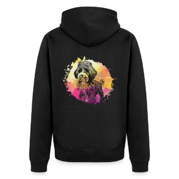 Havanais rétro - Veste à capuche bio Premium Unisexe - noir - Dos - Nico (187cm)