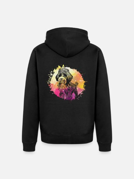 Havanese Retro - Unisex Premium Organic Zip Hoodie - black