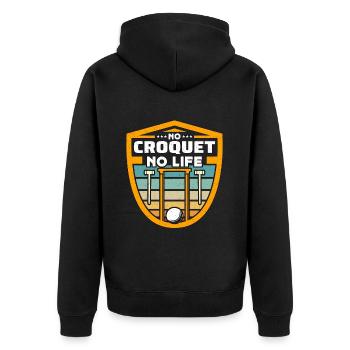 No Croquet No Life Outdoor Game Croquet Master - Veste à capuche bio Premium Unisexe - noir - Dos - Nico (187cm)