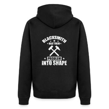 Blacksmith a battu leur problème dans Shape Metall - Veste à capuche bio Premium Unisexe - noir - Dos - Nico (187cm)