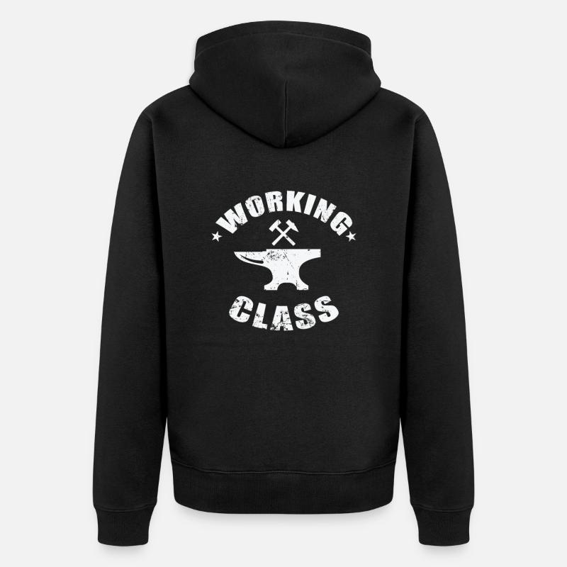 Working Class Metallbauer Beruf - Unisex Premium Bio Zip Hoodie - Schwarz