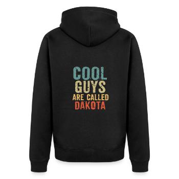 Les mecs cool s’appellent dakota - Veste à capuche bio Premium Unisexe - noir - Dos - Nico (187cm)