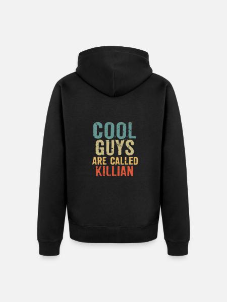 Cool guys are called killian - Unisex Premium Organic Zip Hoodie - black